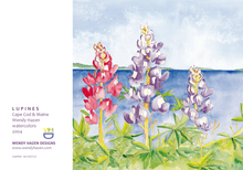 Load image into Gallery viewer, Maine Florals-Lupines, Lady Slippers, Isis&#39;, Tulips | Hand Cut Cards
