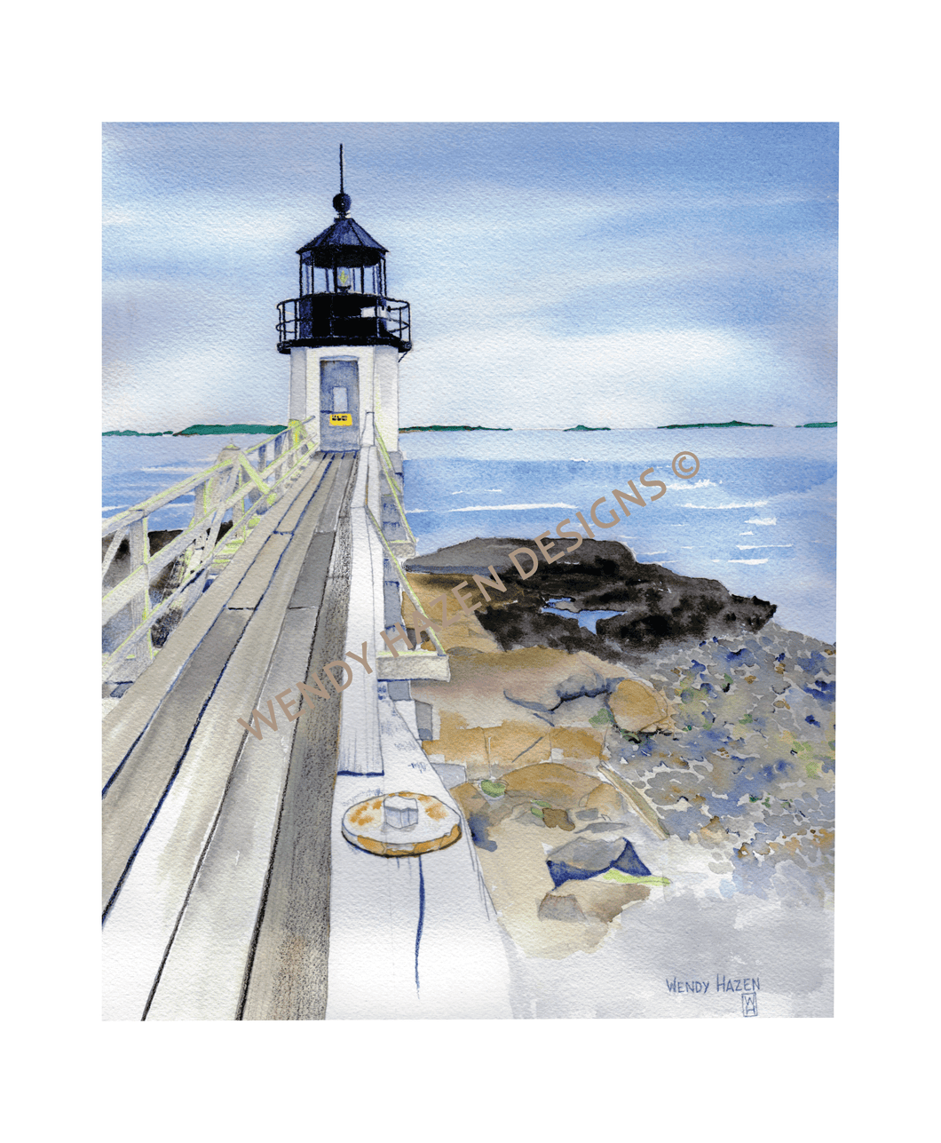 Marshall Point Light is at the mouth of Port Clyde Harbor on the coast of Maine.