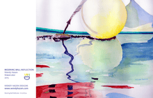 Load image into Gallery viewer, This is how the Mooring Ball Reflection card looks opened up.