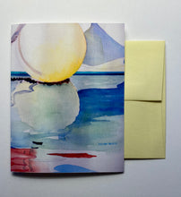 Load image into Gallery viewer, This is a mooring ball on the side of a sailboat that is reflected in the water below.