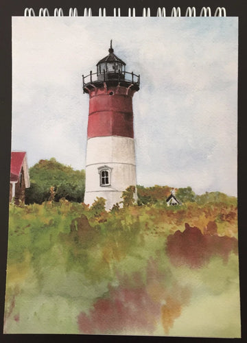 Nauset light in the fall notepad with 100 blank pages