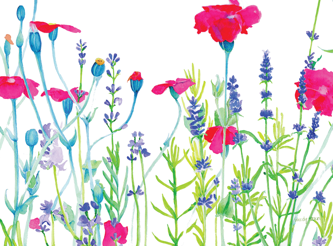 Lavender & Rose Campion Flowers Placemat