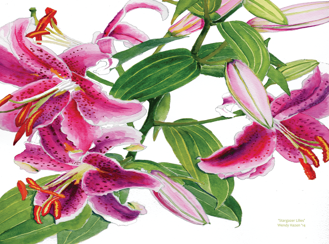 Stargazer Lily Flowers Placemat
