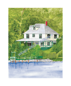 This summer house is located in West Boothbay Harbor and was the summer home of the artist as a child.  Lots of memories behind those walls.