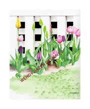 Load image into Gallery viewer, Tulips on Piscatqua Street in New Castle, New Hampshire.