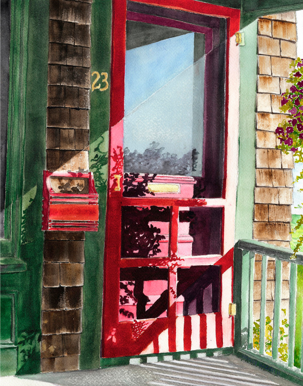 Screen Door - Watch Hill  |  Original Watercolors