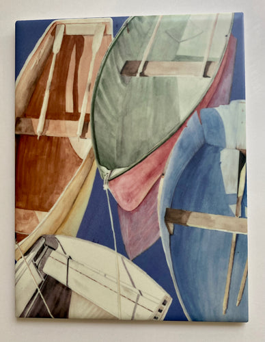 Boats, Boats & Gardens Ceramic Tiles