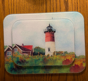Nauset Light ~ Cape Cod ~ Tempered Glass Trays