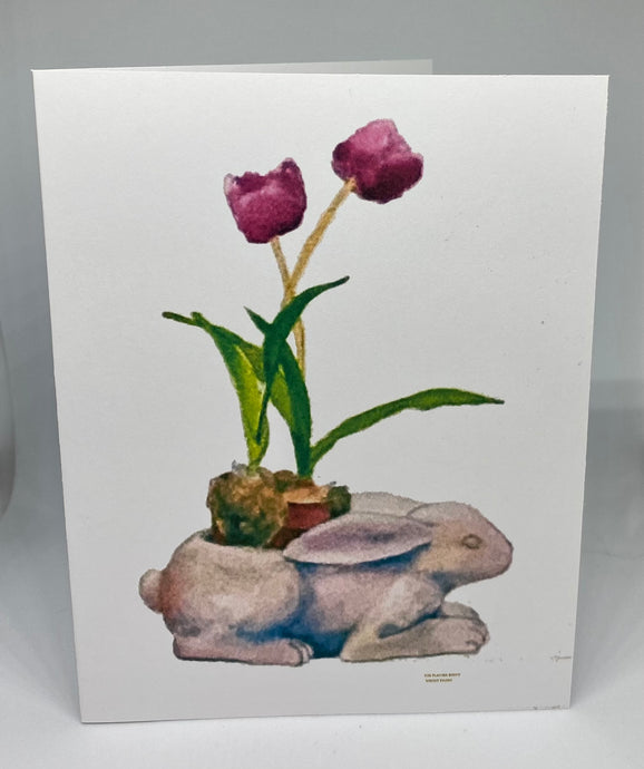 Tulip Bunny - Holidays | Hand Cut Card