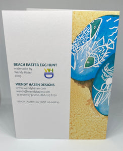 Holidays Beach Easter Egg Hunt | Hand Cut Card