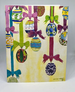 Holiday Ribbon Easter Eggs | Hand Cut Card