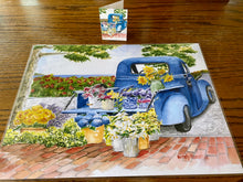 Load image into Gallery viewer, Blue Truck with Flowers Placemat
