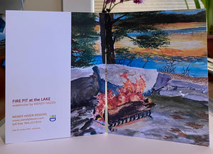 Fire Pit by the Lake - Lake Life | Hand Cut Cards