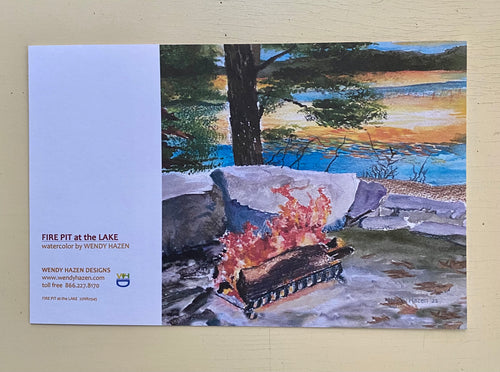 Fire Pit by the Lake Cards  |  Lake Life