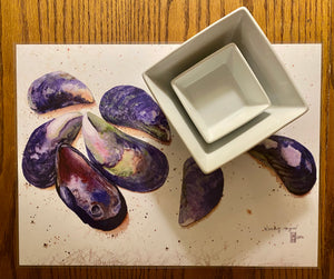 Mussel Shell placemat 12'x 16.25"