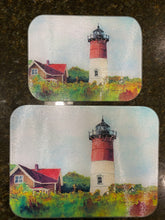 Load image into Gallery viewer, Nauset Light ~ Cape Cod ~ Tempered Glass Trays